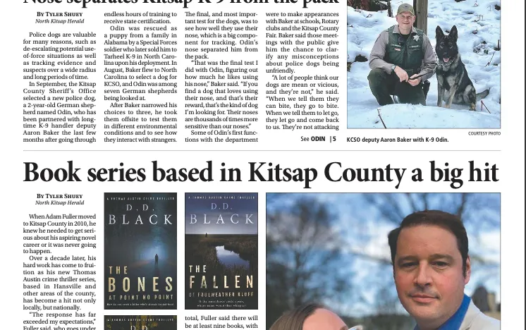 A newspaper article about a book based in kittap county.